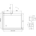 Душевой уголок Vegas Glass AFP-Fis 120*80 08 01 R профиль глянцевый хром, стекло прозрачное