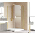 Душевой уголок Vegas Glass AFP-Fis Lux 120*100 09 01 R профиль золото, стекло прозрачное