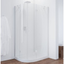 Душевой уголок Vegas Glass AFS-F 100*80 01 01 R профиль белый, стекло прозрачное