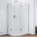 Душевой уголок Vegas Glass AFS-F 110*90 08 01 R профиль глянцевый хром, стекло прозрачное
