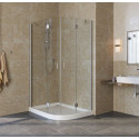 Душевой уголок Vegas Glass AFS-F Lux 110*80 07 01 L профиль матовый хром, стекло прозрачное