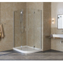 Душевой уголок Vegas Glass AFS-F Lux 120*90 07 01 L профиль матовый хром, стекло прозрачное
