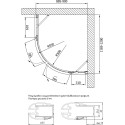 Душевой уголок Vegas Glass AFS-F Lux 120*90 07 01 L профиль матовый хром, стекло прозрачное