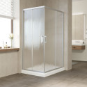 Душевой уголок Vegas Glass ZA-F 100*80 07 02 профиль матовый хром, стекло шиншилла