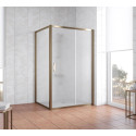 Душевой уголок Vegas Glass ZP+ZPV 110*100 05 10 профиль бронза, стекло сатин
