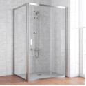 Душевой уголок Vegas Glass ZP+ZPV 110*100 08 01 профиль глянцевый хром, стекло прозрачное