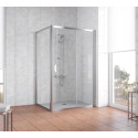 Душевой уголок Vegas Glass ZP+ZPV 110*100 08 01 профиль глянцевый хром, стекло прозрачное