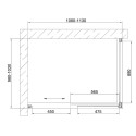Душевой уголок Vegas Glass ZP+ZPV 110*100 08 01 профиль глянцевый хром, стекло прозрачное