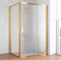 Душевой уголок Vegas Glass ZP+ZPV 110*100 09 02 профиль золото, стекло шиншилла