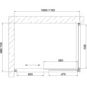 Душевой уголок Vegas Glass ZP+ZPV 110*70 01 01 профиль белый, стекло прозрачное