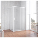 Душевой уголок Vegas Glass ZP+ZPV 110*90 01 10 профиль белый, стекло сатин