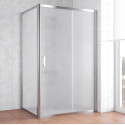 Душевой уголок Vegas Glass ZP+ZPV 130*70 08 10 профиль глянцевый хром, стекло сатин