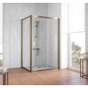 Душевой уголок Vegas Glass ZP+ZPV 130*90 05 01 профиль бронза, стекло прозрачное