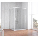 Душевой уголок Vegas Glass ZP+ZPV 140*100 01 01 профиль белый, стекло прозрачное