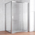 Душевой уголок Vegas Glass ZP+ZPV 140*100 08 02 профиль глянцевый хром, стекло шиншилла