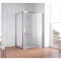 Душевой уголок Vegas Glass ZP+ZPV 140*100 08 02 профиль глянцевый хром, стекло шиншилла