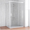Душевой уголок Vegas Glass ZP+ZPV 140*70 01 01 профиль белый, стекло прозрачное