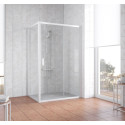 Душевой уголок Vegas Glass ZP+ZPV 140*70 01 01 профиль белый, стекло прозрачное
