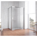 Душевой уголок Vegas Glass ZP+ZPV 140*70 08 02 профиль глянцевый хром, стекло шиншилла