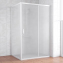 Душевой уголок Vegas Glass ZP+ZPV 140*80 01 10 профиль белый, стекло сатин