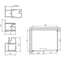 Душевой уголок Vegas Glass ZP+ZPV NOVO 140*70 03 01 профиль золото матовое, стекло прозрачное