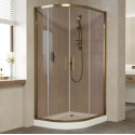 Душевой уголок Vegas Glass ZS-F 100*90 05 05 профиль бронза, стекло бронза