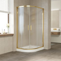Душевой уголок Vegas Glass ZS-F 100*90 09 02 профиль золото, стекло шиншилла