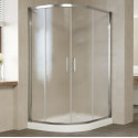 Душевой уголок Vegas Glass ZS-F 120*110 08 02 профиль глянцевый хром, стекло шиншилла