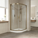 Душевой уголок Vegas Glass ZS-F 90*80 05 01 профиль бронза, стекло прозрачное
