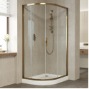 Душевой уголок Vegas Glass ZS-F 90*80 05 01 профиль бронза, стекло прозрачное