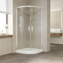 Душевой уголок Vegas Glass ZS 110 01 01 профиль белый, стекло прозрачное