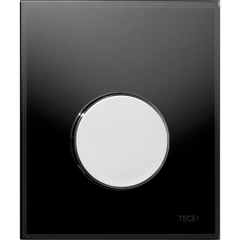 Кнопка смыва TECE Loop Urinal 9242656 черное стекло, кнопка хром