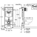 Комплект  Система инсталляции для унитазов Grohe Rapid SL 38929000 4 в 1 с кнопкой смыва + Унитаз подвесной Villeroy & Boch O.Novo 5660 H101 alpin