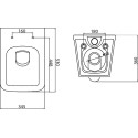 Комплект  Унитаз подвесной BelBagno Dory BB522ACHR с крышкой + Система инсталляции AlcaPlast Jadromodul AM102/1120 + Кнопка смыва AlcaPlast THIN M670 белый + Шумоизоляционная