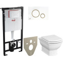 Комплект  Унитаз подвесной VitrA Valarte 7805B003-0075 с крышкой + Система инсталляции AM101/1120-001 + Кнопка смыва AlcaPlast THIN M775 + Шумоизоляционная панель