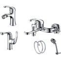 Комплект для ванной D&K DA1370001SET 4 в 1 три смесителя + душевой гарнитур