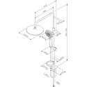 Комплект Душевой уголок STWORKI Хельсинки DE018RL9090200 90x90 см профиль хром матовый + душевая стойка и смеситель