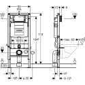 Комплект Инсталляция Geberit Duofix UP320 с кнопкой смыва + Унитаз Laufen Pro Rimless безободковый + Шумоизоляция