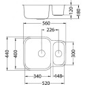 Мойка кухонная Alveus Duo 70 нержавеющая сталь