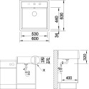 Мойка кухонная Blanco Panor 514501 белая глянцевая, два отверстия