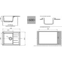 Мойка кухонная GranFest Quadro GR-Q650L серый