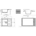 Мойка кухонная GranFest Quadro GR Q-650 L графит