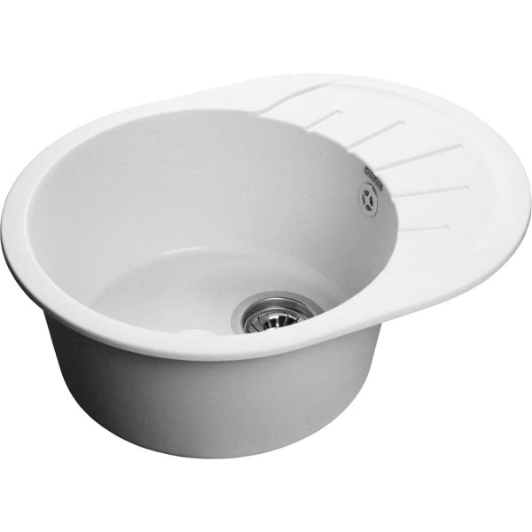 Мойка кухонная GranFest Rondo GF-R580L белый