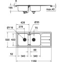 Мойка кухонная Grohe K500 31588SD0