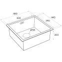 Мойка кухонная Paulmark Marx PM214844-BS брашированная нержавеющая сталь