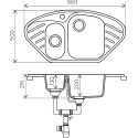 Мойка кухонная Polygran F-14 опал