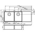 Мойка кухонная Reginox Nevada 40x30 LUX OKG left L сталь
