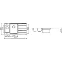 Мойка кухонная Seaman Eco Roma SMR-9750B2 без отверстий