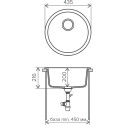 Мойка кухонная Tolero Classic R104/001 cерый металлик