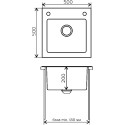 Мойка кухонная Tolero Glass TG-500 белая